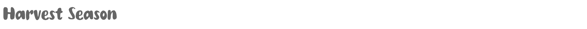 Sample characters Harvest Season Font